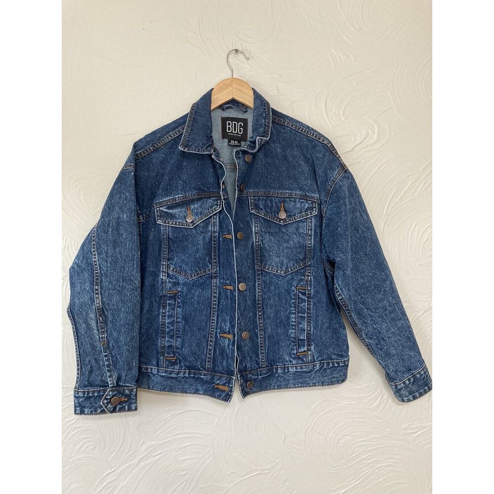 BDG Urban Outfitters Denim Distressed Trucker Women's XS Jacket Button Pockets